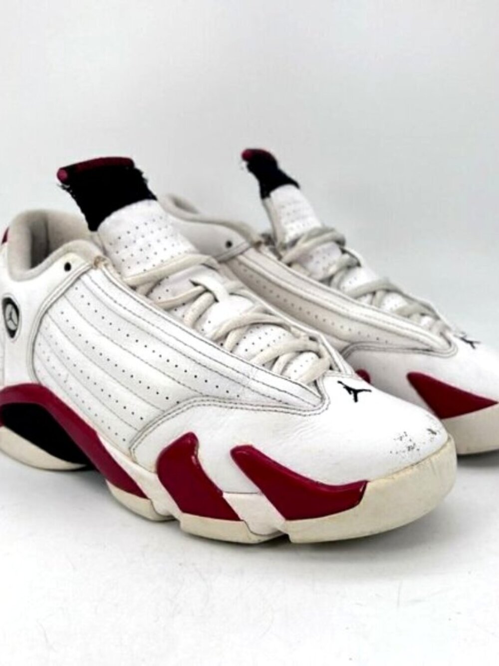 Nike Air Jordan 14 Retro GS Candy Cane Sz 6.5Y Women 8 487524-101 White Red